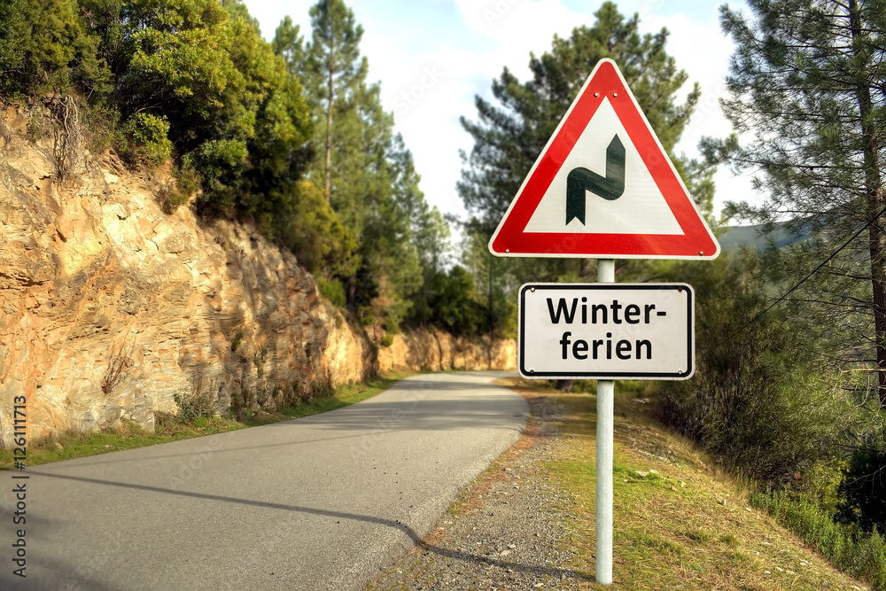 Schild 151 - Winterferien