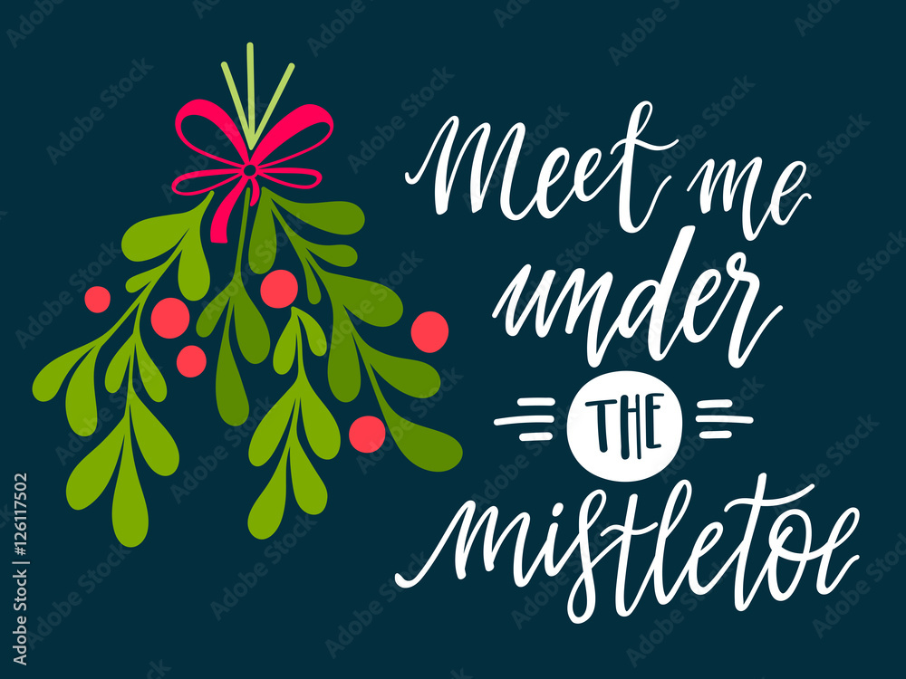 Meet me under the mistletoe Stock Vector Adobe Stock