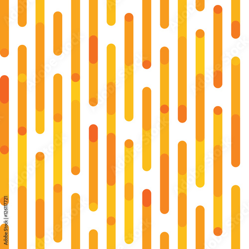 Orange and white pattern. Vector seamless orange and white pattern with irregular lines and rounded corners. Parallel vertical lines. Pattern background. Abstract pattern. Autumn halloween pattern