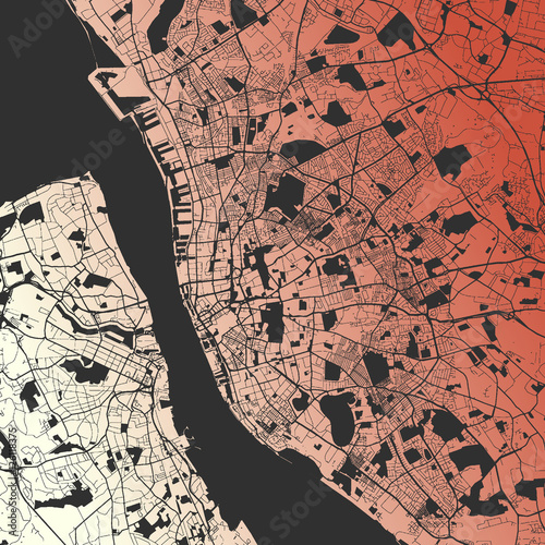 Liverpool Two-Tone Map Artprint