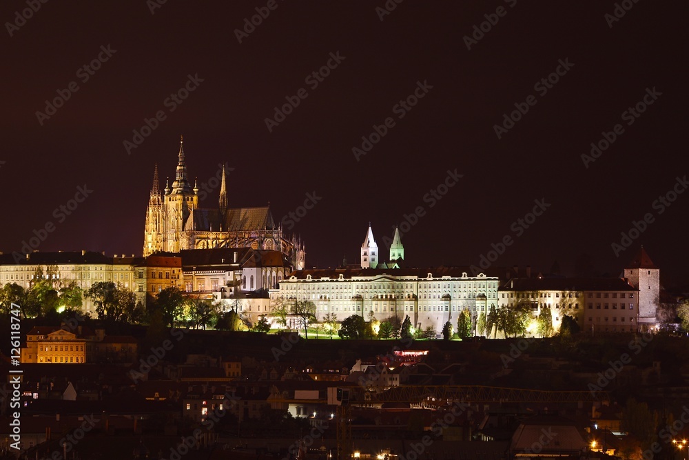 Prague castle night view