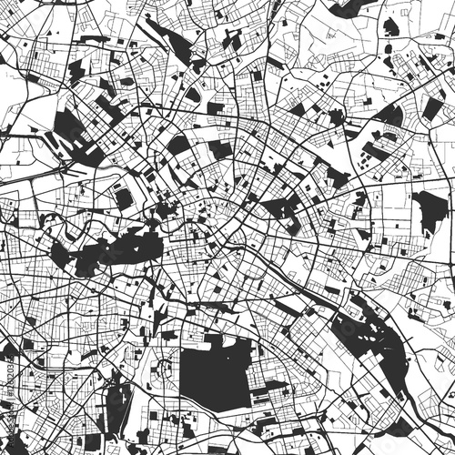 Berlin Monochrome Map Artprint