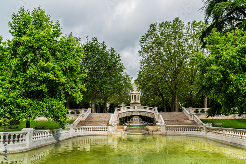 Darcy park (1880), fountain. Dijon city, France.