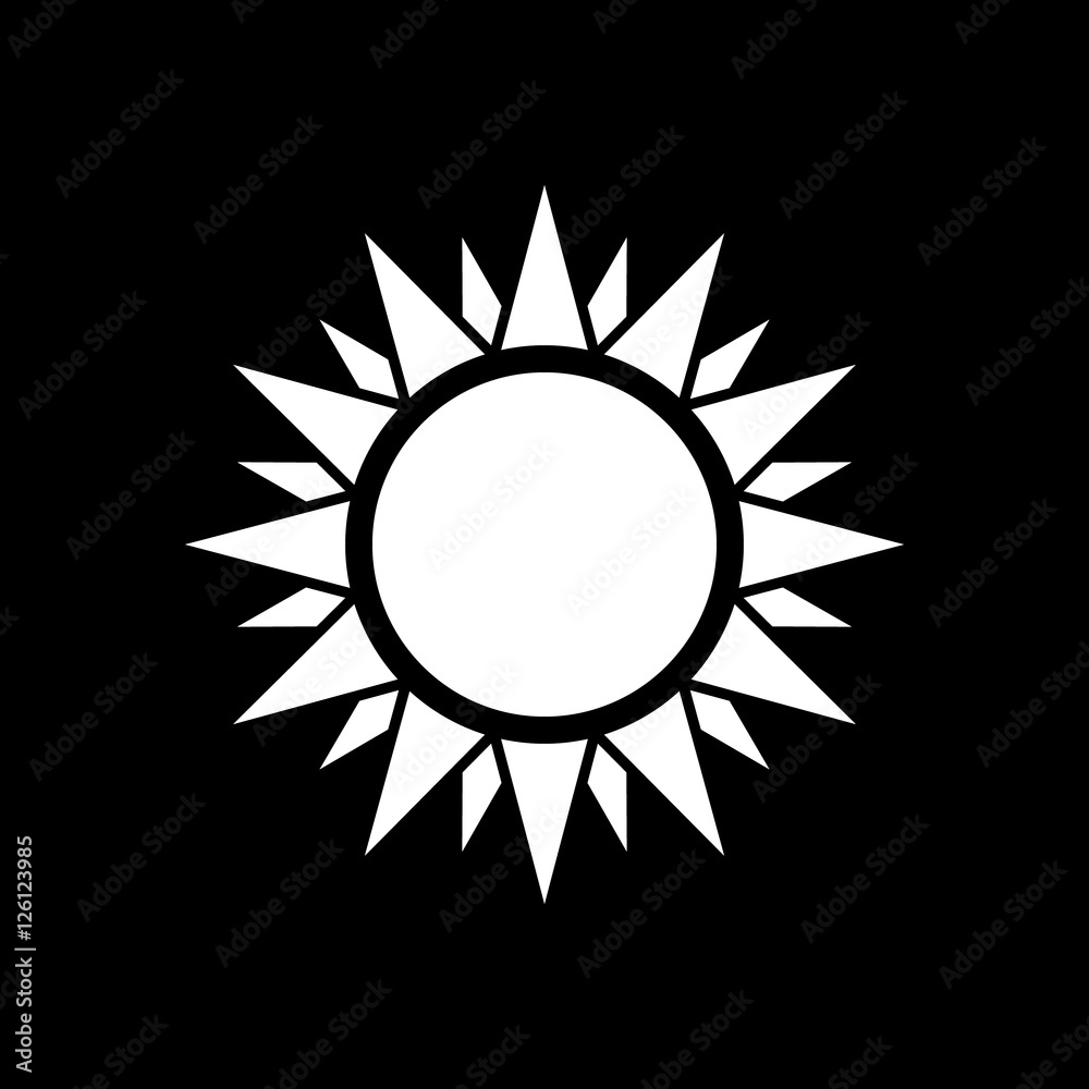 The weather icon. Sunrise and sunshine, weather, sun symbol. UI. Web. Logo. Sign. Flat design. App. Stock The weather icon. Sunrise and sunshine, weather, sun symbol. UI. Web. Logo. Sign. Flat design. App. Stock