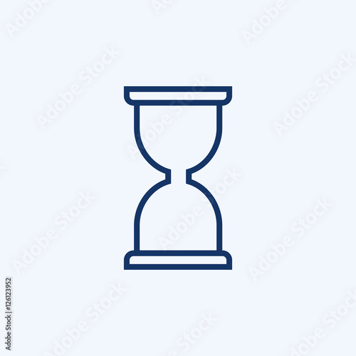 Hourglass icon thin line