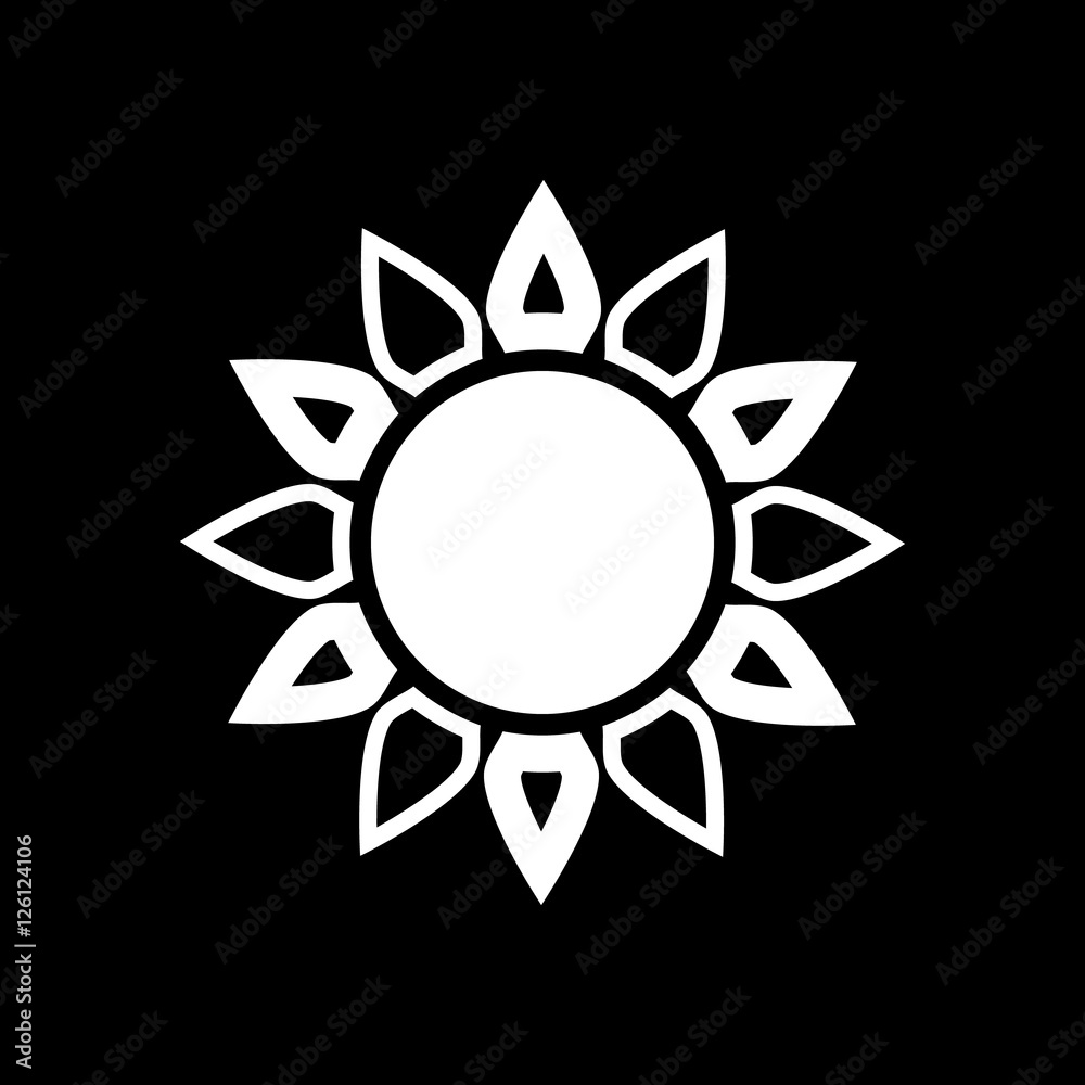 The weather icon. Sunrise and sunshine, weather, sun symbol. UI. Web. Logo. Sign. Flat design. App. Stock The weather icon. Sunrise and sunshine, weather, sun symbol. UI. Web. Logo. Sign. Flat design. App. Stock