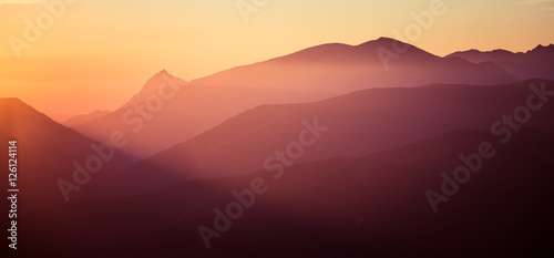  A beautiful sunrise above the mountains