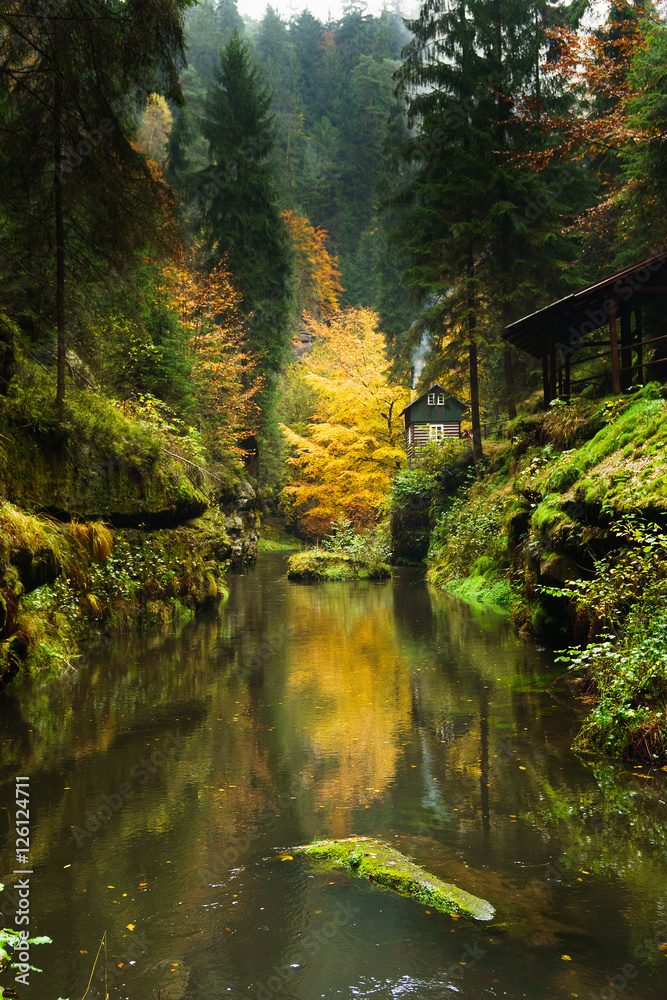 Edmund Gorge is located in the Czech Switzerland National Park Edmund Gorge is located in the Czech Switzerland National Park