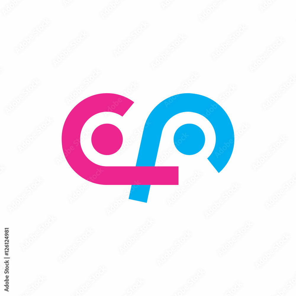 CF Letter Person Logo - Vector Icon CF Letter Person Logo - Vector Icon