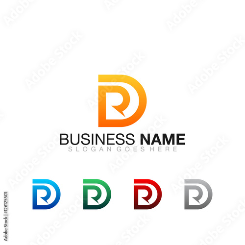 Wallpaper Mural Colorful Abstract DR Logo - Vector Icon Torontodigital.ca