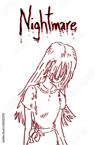 nightmare woman draw