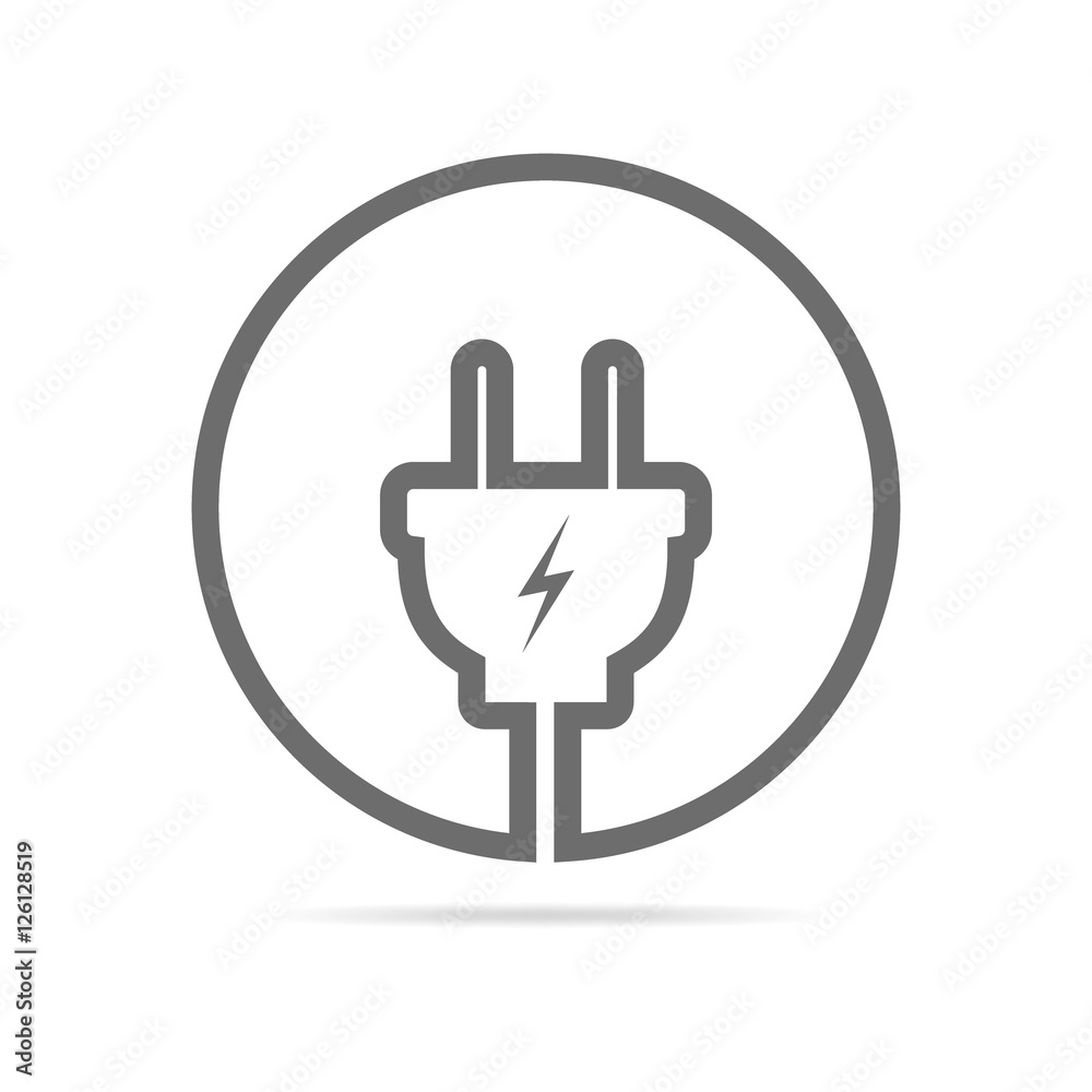 Wire plug icon. Vector illustration. Wire plug icon. Vector illustration.