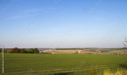 autumn country hilly landscape