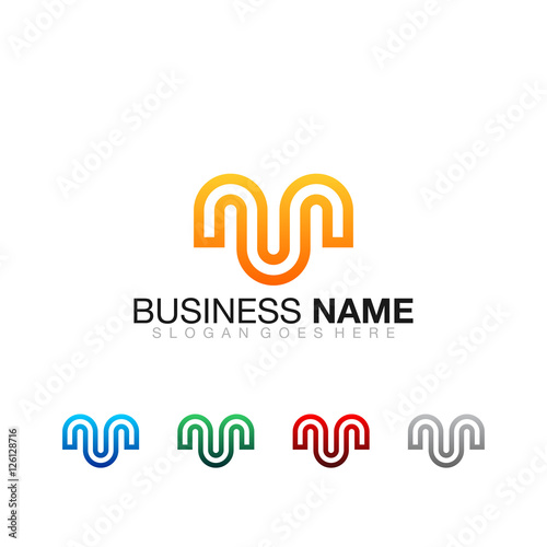 Colorful Abstract M Logo - Vector Icon