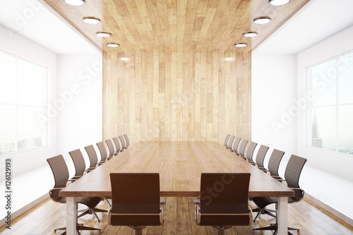 Obraz na plátně Conference room with city view