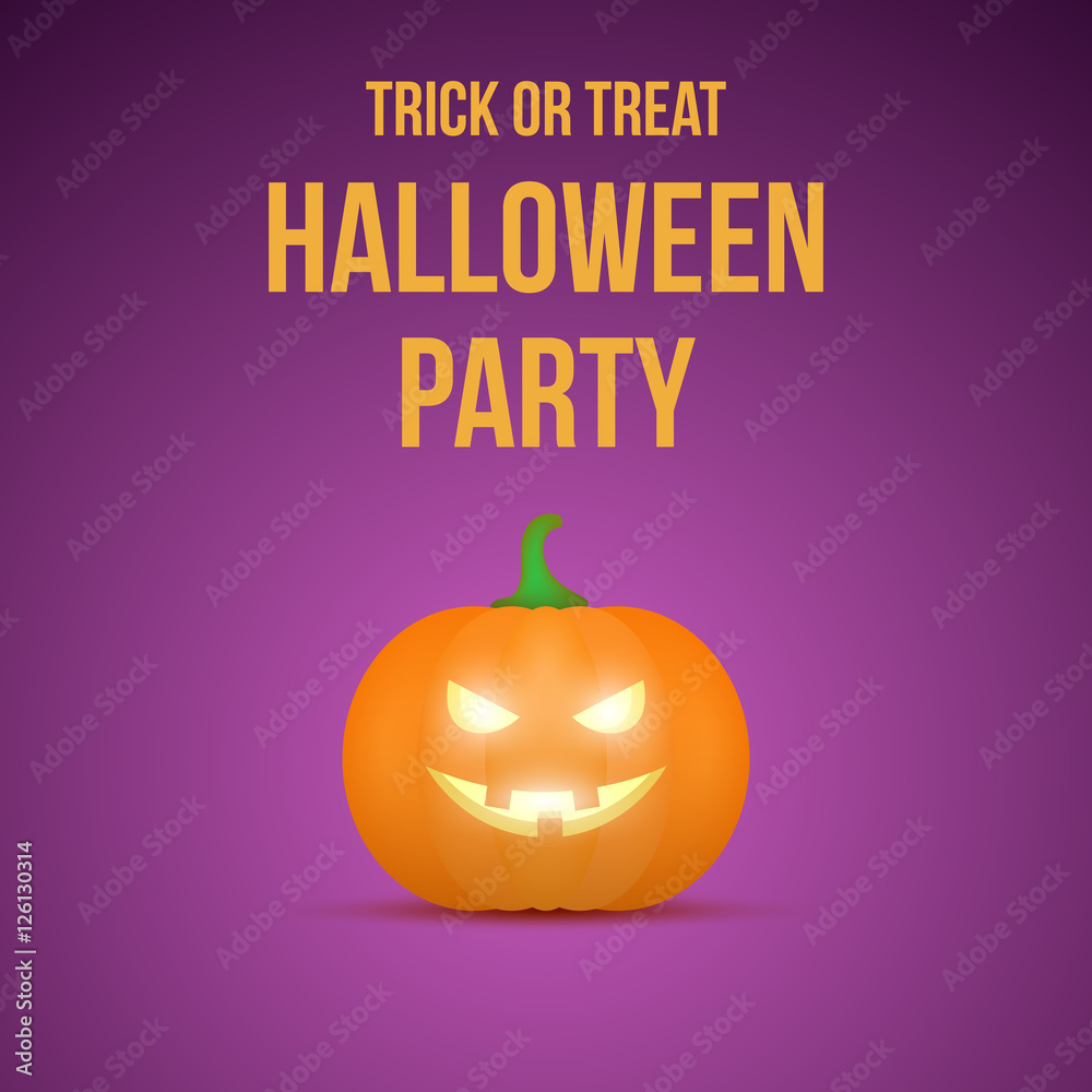 Cartoon halloween pumpkin. Pumpkin with sinister smiling face isolated on white background. Vector Cartoon halloween pumpkin. Pumpkin with sinister smiling face isolated on white background. Vector
