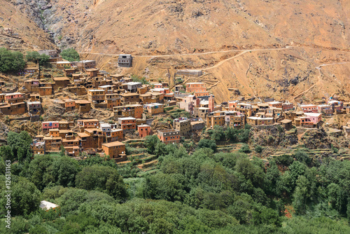 Obraz na płótnie Small village near Imlil in the Atlas Mountains, Morocco w salonie