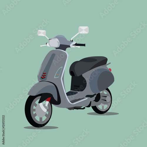 Italian black scooter 3d