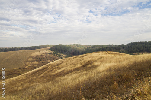 autumn country hilly landscape