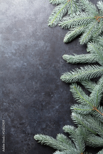 Christmas background with fir tree