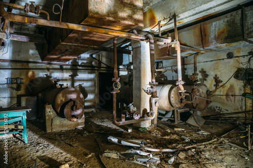 Cellar in abandoned meat Processing Plant in Alekseyevka, Belgorod region