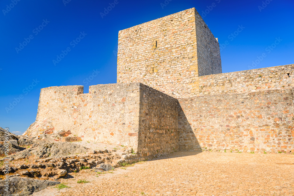 Medieval fortress. Marvao. Alentejo region. Portugal