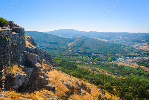 View from the medieval castle. Marvao. Alentejo region. Portugal