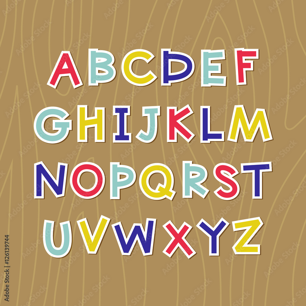 Cartoon English alphabet. Cartoon English alphabet.