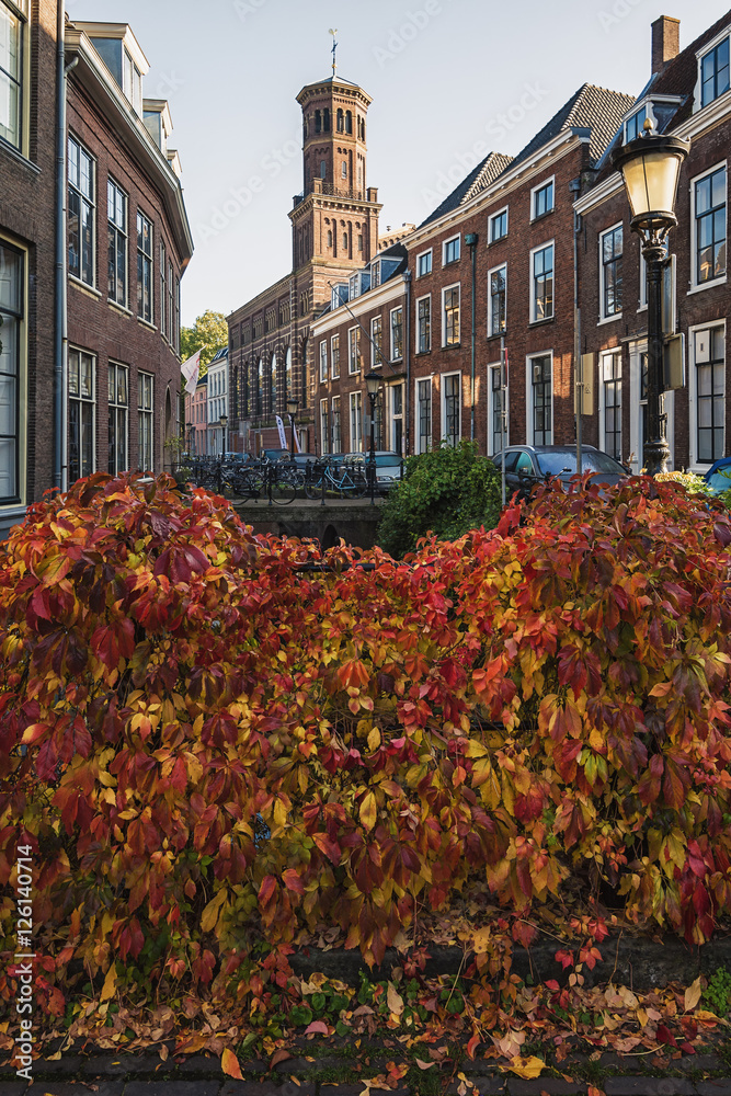 Kromme Nieuwegracht in the historic center of the city of Utrech