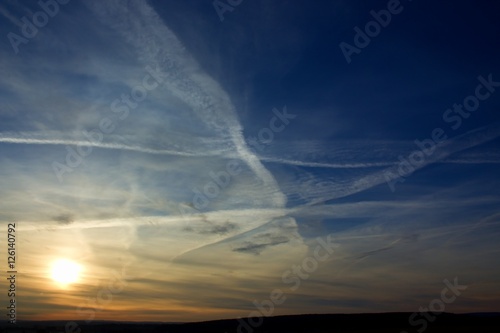 East of the Sun with blue sky