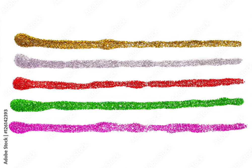 Glitters strokes set Glitters strokes set
