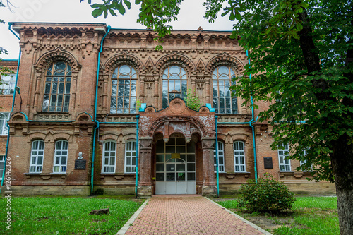 Historical brick main building of military real College Alekseevsky in Maikop  © Mulderphoto