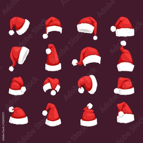Santa christmas hat vector illustration.