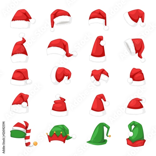 Santa christmas hat vector illustration.