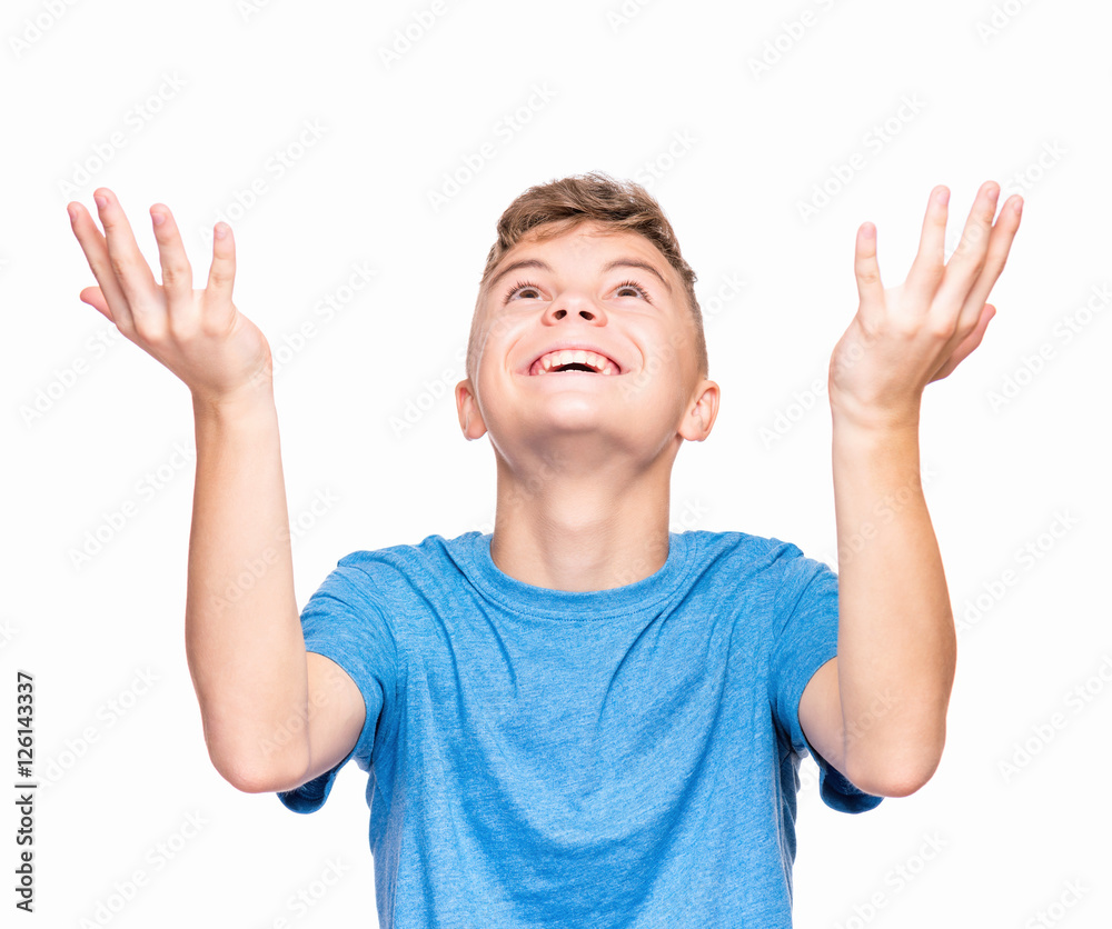 Emotional portrait of teen boy Emotional portrait of teen boy