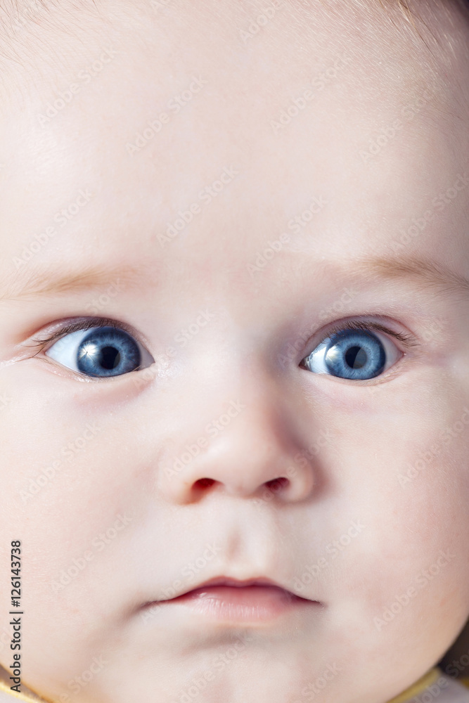 Closeup of baby boy face expressing excitement Closeup of baby boy face expressing excitement