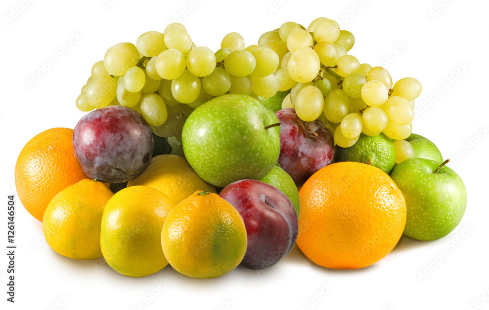 Isolated image of fruits closeup Isolated image of fruits closeup