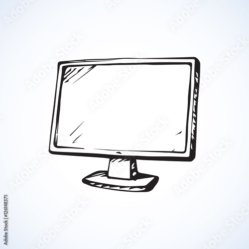 Monitor. Vector drawing