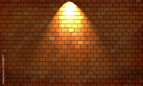 Obraz Ceglana ściana ze światłem