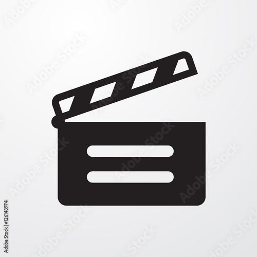 clapper board icon illustra...