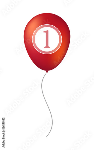 Isolated air balloon with  a coin icon