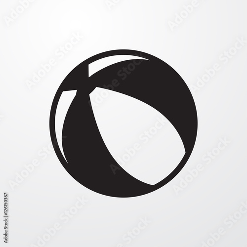 beach ball icon illustration