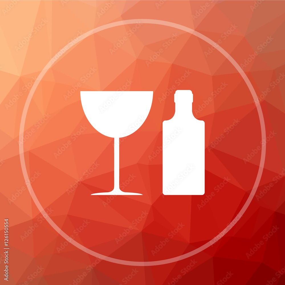 Bottle and glass icon