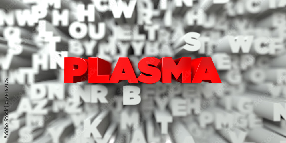 PLASMA - Red text on typography background - 3D rendered royalty free stock image. This image can be used for an online website banner ad or a print postcard. PLASMA - Red text on typography background - 3D rendered royalty free stock image. This image can be used for an online website banner ad or a print postcard.