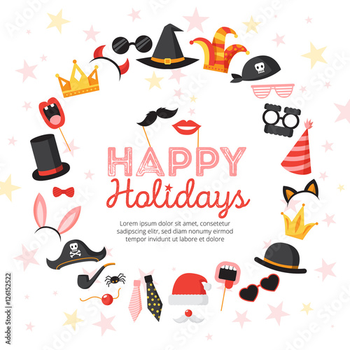  Photo Booth Props Illustration 