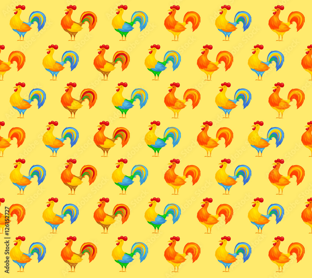 Vector illustration of rooster pattern.Merry Christmas, happy New Year illustration. greeting card Vector illustration of rooster pattern.Merry Christmas, happy New Year illustration. greeting card