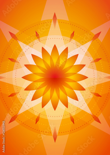 Weihnachtsstern, Buddha, buddhistisch, geometrisches Design