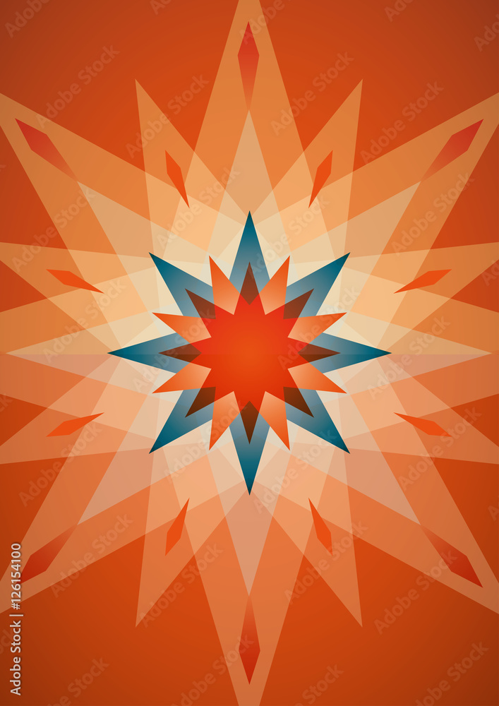 Weihnachtsstern, geometrisches Design, Muster