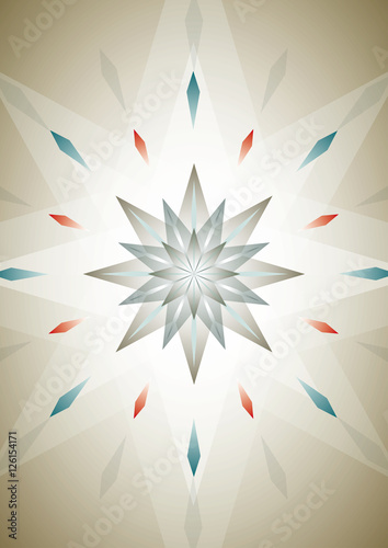Weihnachtsstern, geometrisches Design, Muster