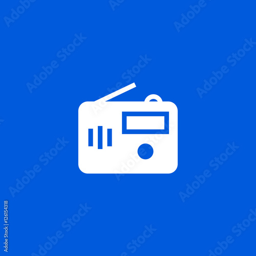 Radio icon vector, clip art. Also useful as logo, web UI element, symbol, graphic image, silhouette and illustration.